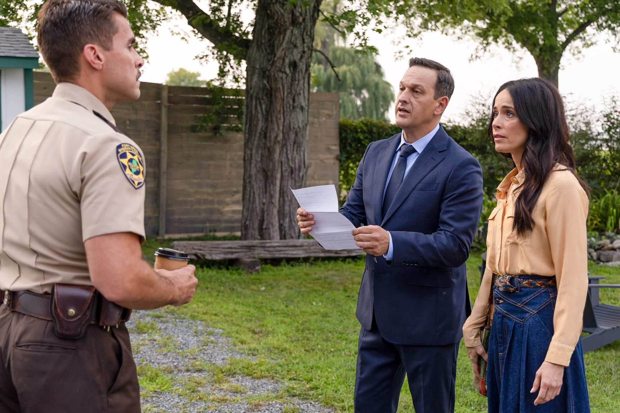 Josh Segarra, Josh Charles, and Abigail Spencer in "Best Medicine" 