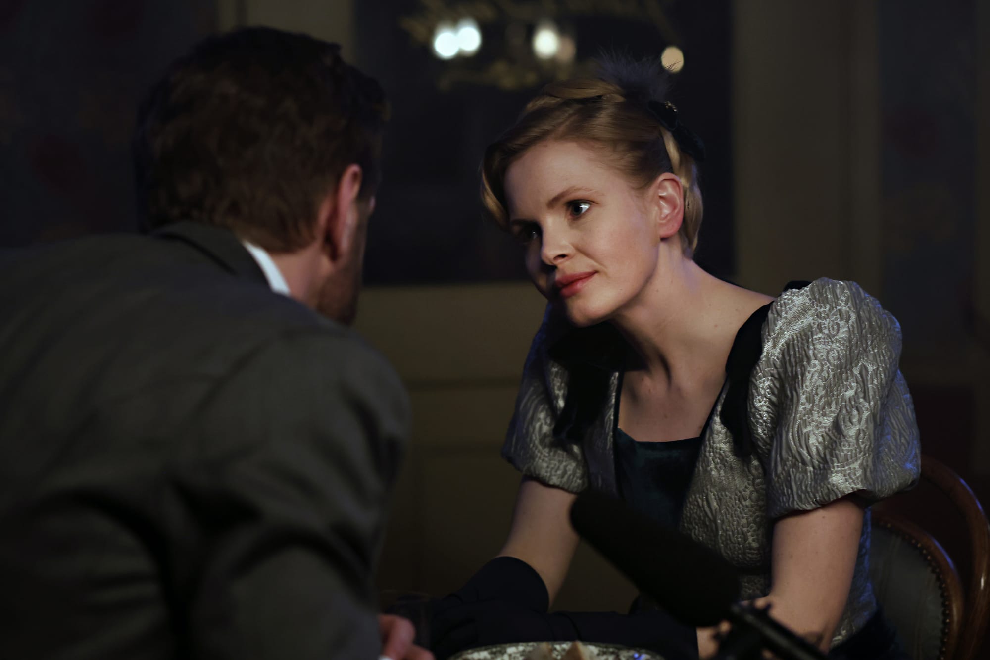 Tom Durant Pritchard and Kate Phillips in 'Miss Scarlet' Season 6 Episode 2