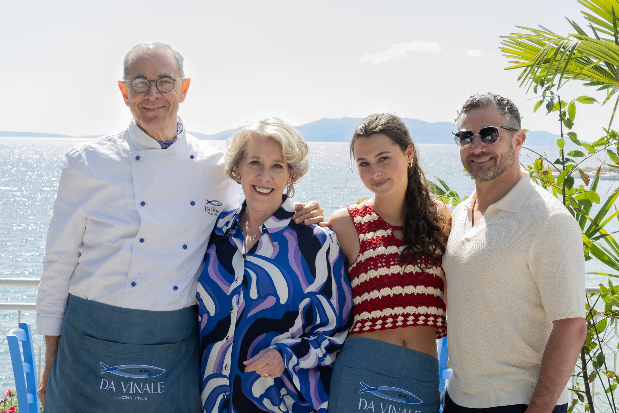 Urbano Barberini as Gennaro DaVinale, Phyllis Logan as Elena DaVinale, Beau Gadsdona as Angelica, and Warren Brown as Joe Mottram in 'A Taste for Murder'