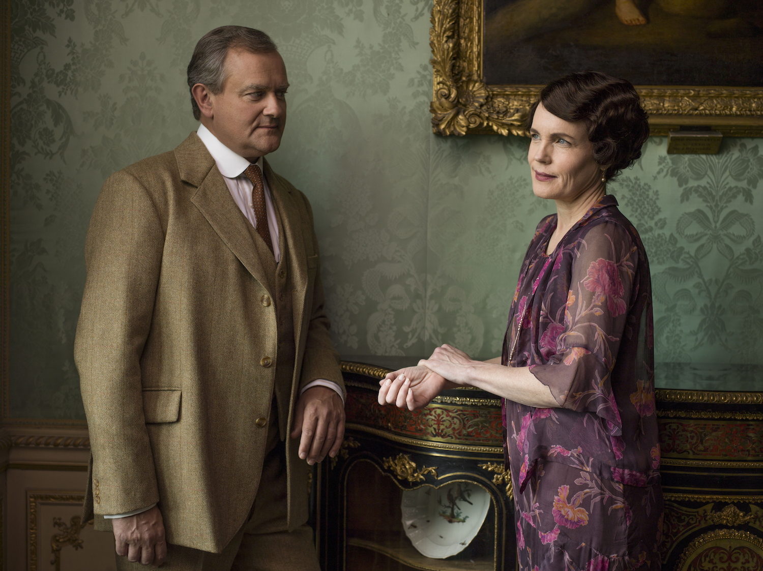 Robert Crawley, Earl of Grantham (Hugh Bonneville) and Lady Grantham (Elizabeth McGovern).