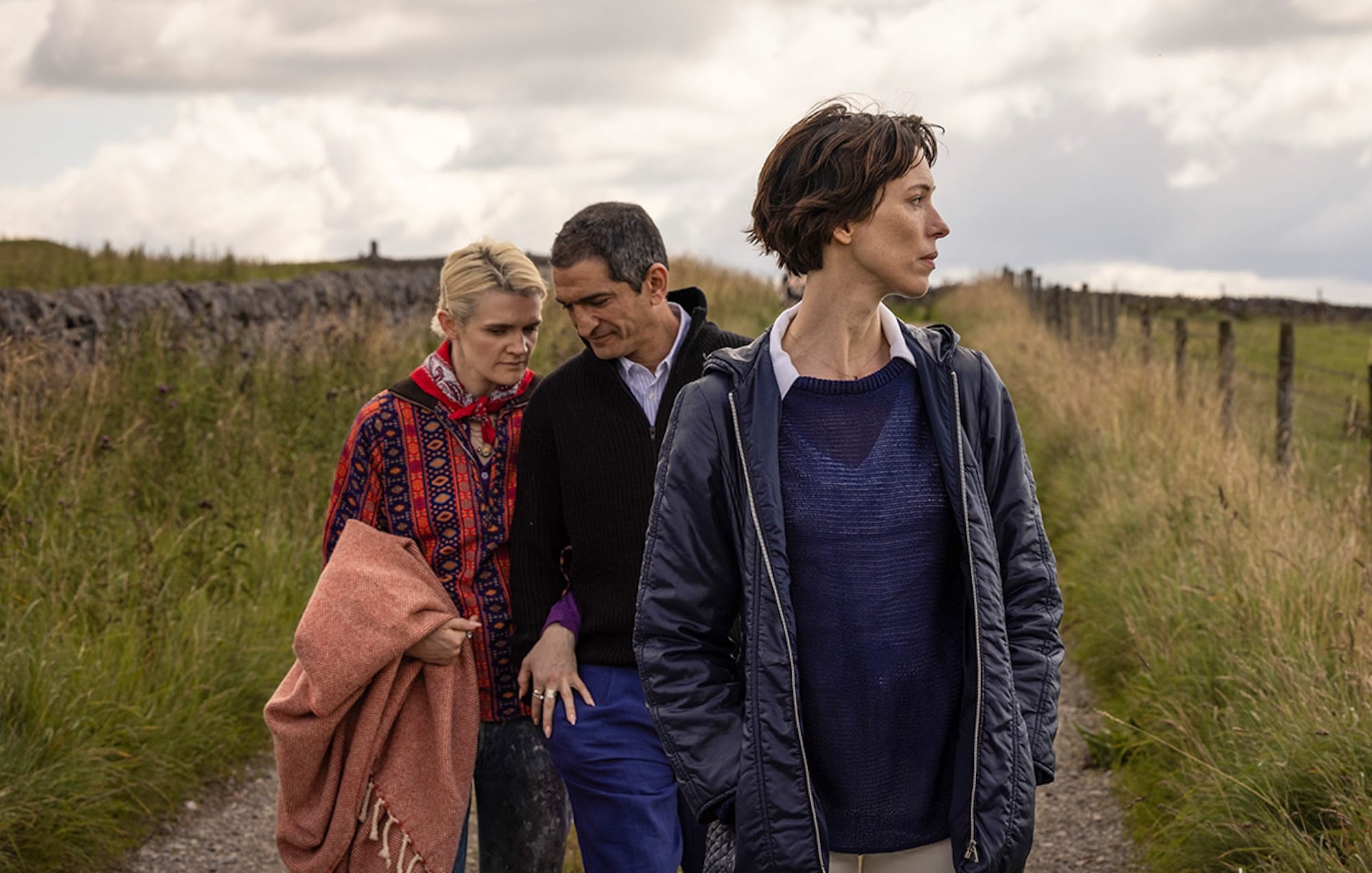 Gayle Rankin, Amr Waked, and Rebecca Hall in "The Listeners" (Photo: Starz)