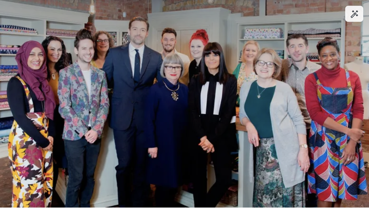 The contestants with judge Esme Young