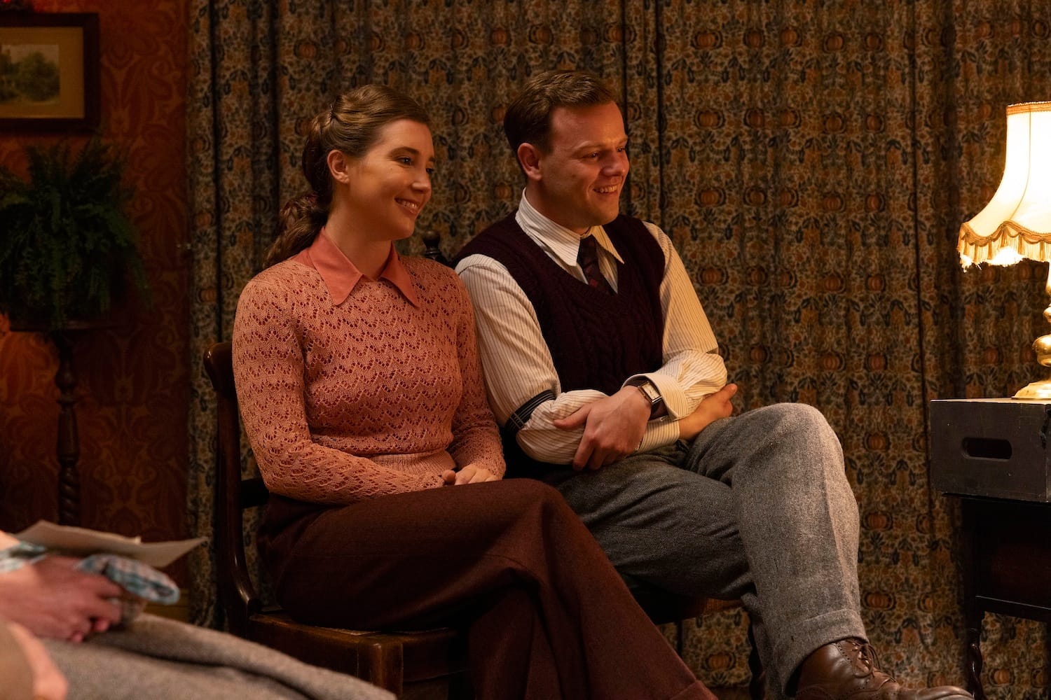 Charlotte Beauvoir (Gaia Wise) and Tristan Farnon (Callum Woodhouse).