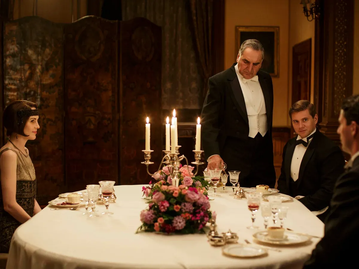 Carson (Jim Carter) on duty.