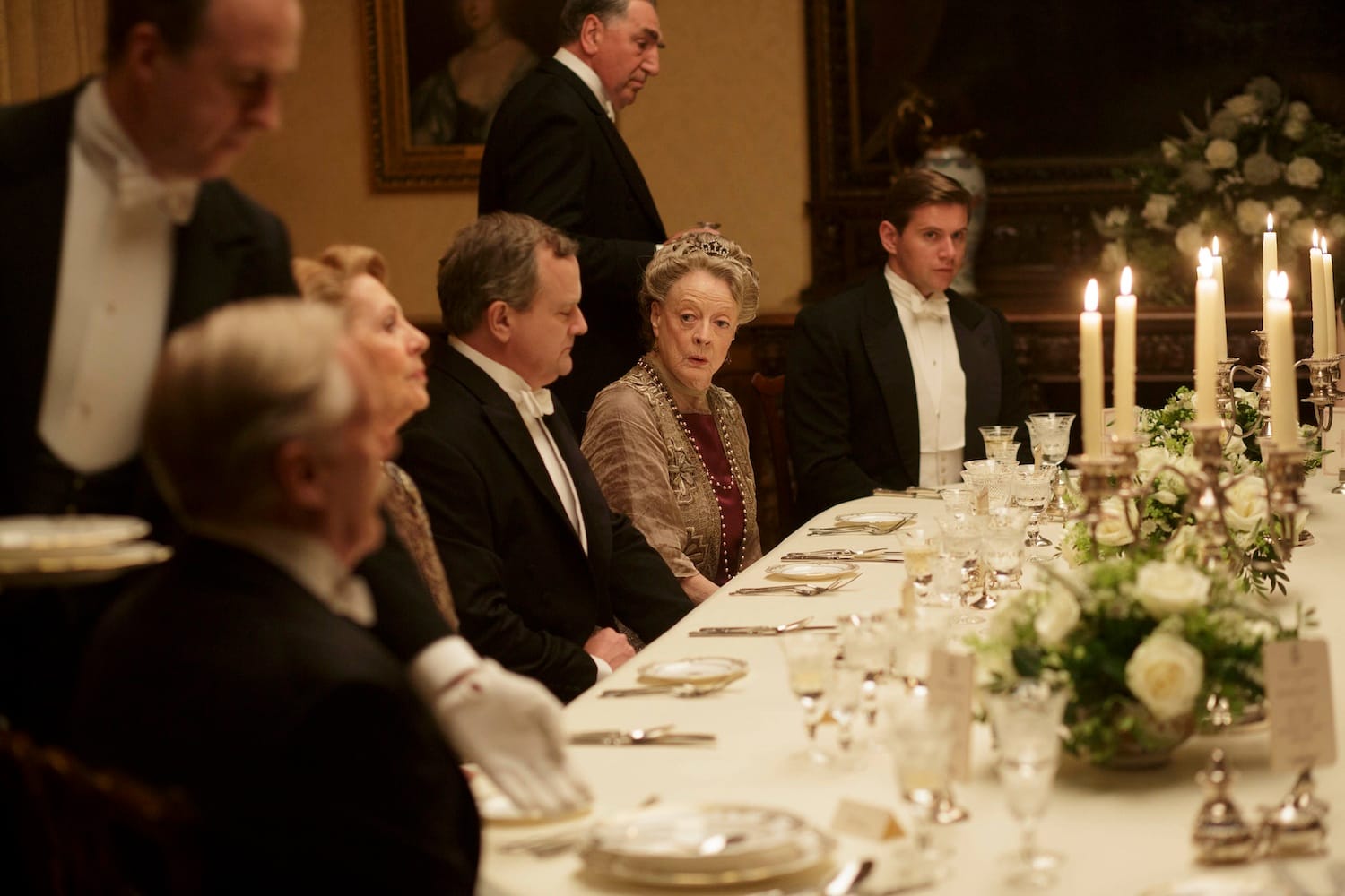Robert Crawley, Earl of Grantham (Hugh Bonneville) and  Violet Crawley, Dowager Countess of Grantham (Maggie Smith).