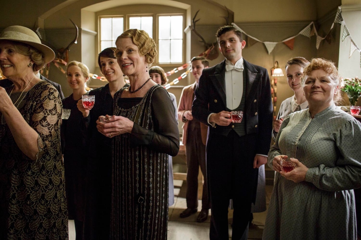 Celebration downstairs.