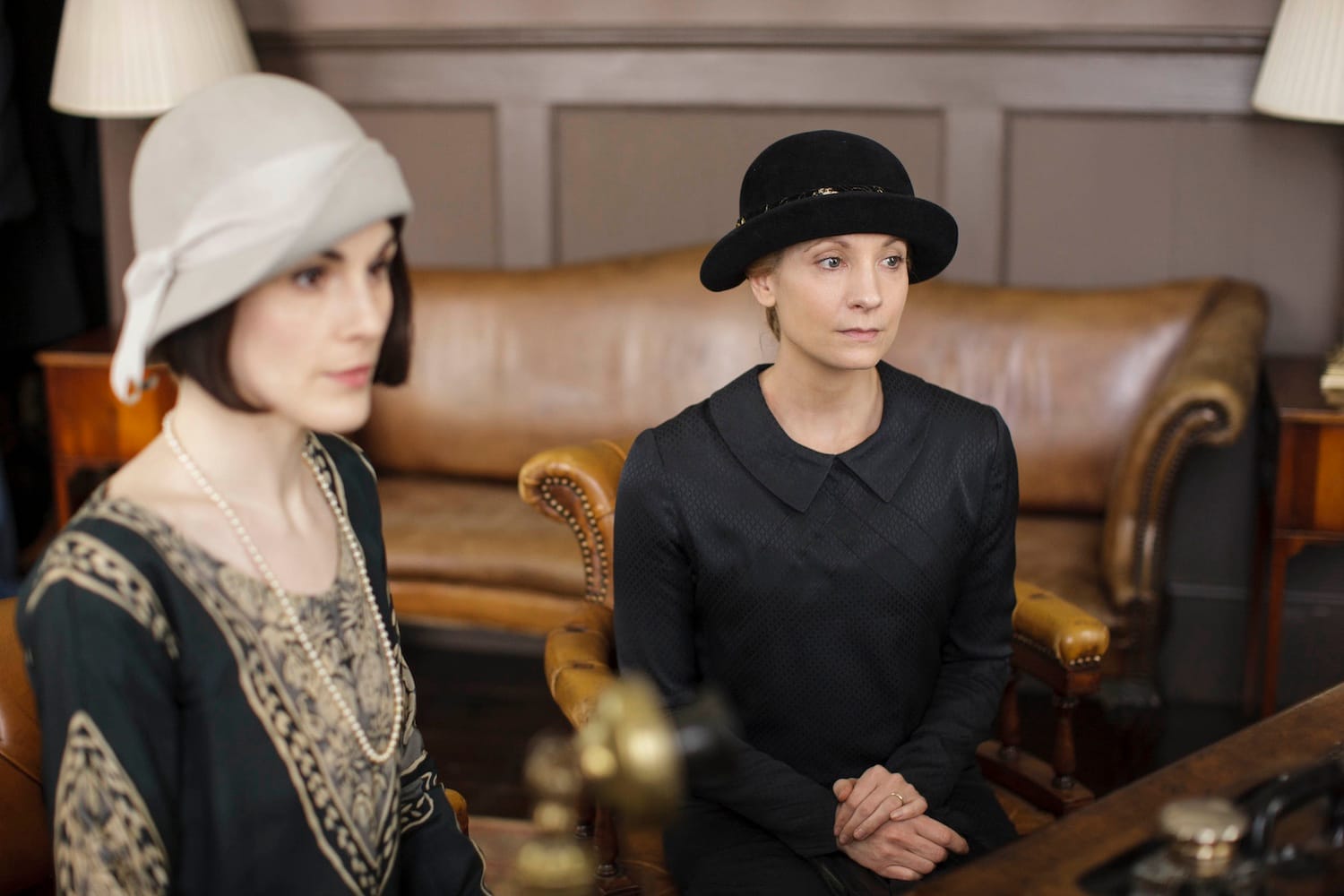 Lady Mary (Michelle Dockery) and Anna (Joanne Froggatt) visit the doctor.