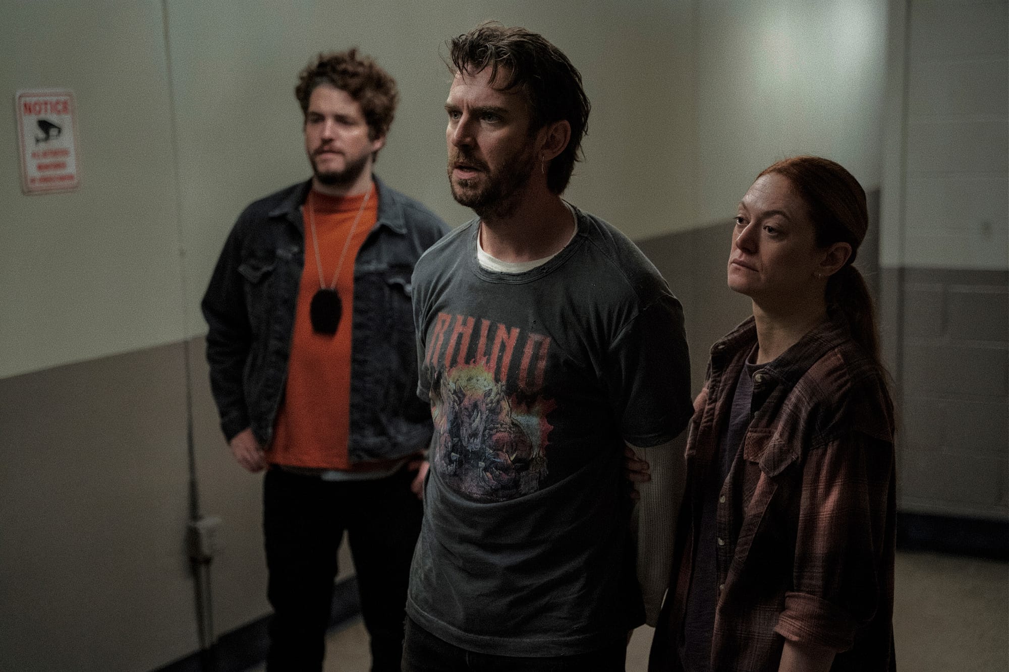 Phillip Ettinger, Dan Stevens, and Marin Ireland in "The Terror: Devil in Silver"