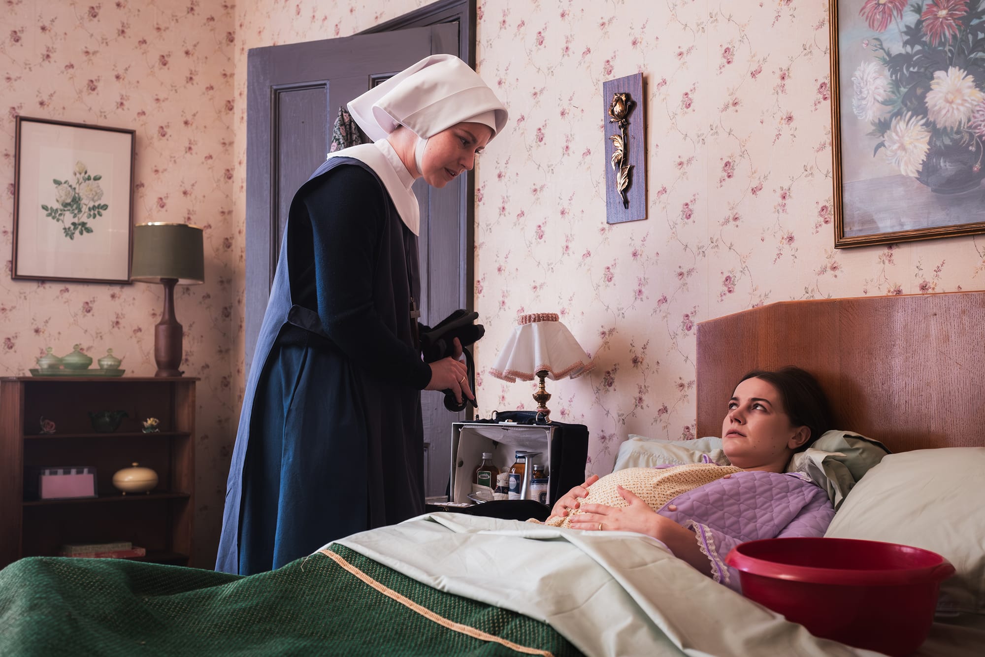 Molly Vevers and Izzy Meikle-Small in 'Call the Midwife' Season 15