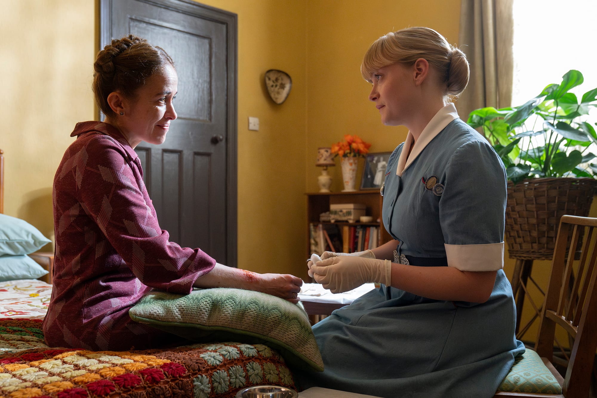 Margaréta Szabó and Natalie Quarry in 'Call the Midwife' Season 15