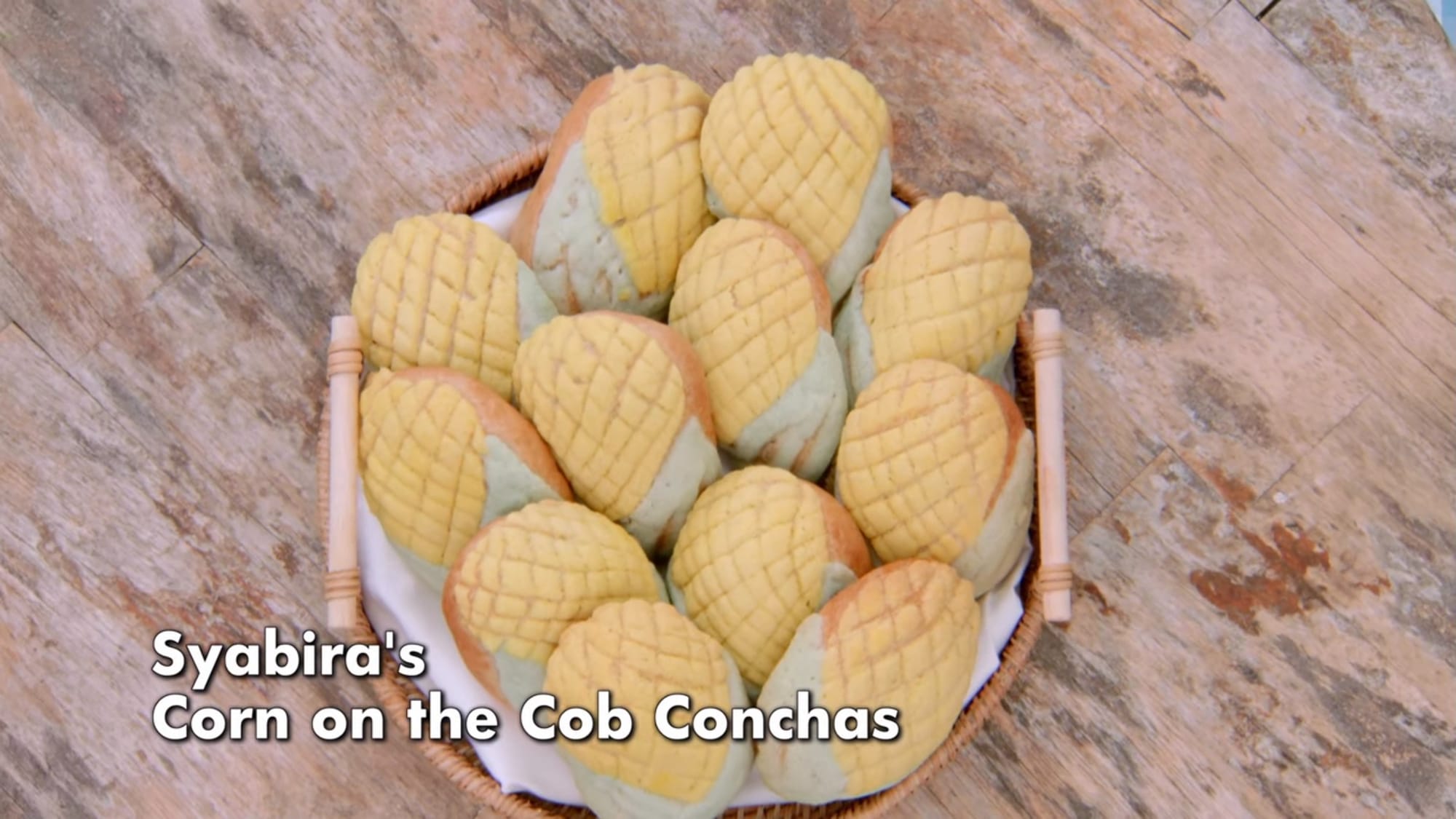 Syabira's Corn on the Cob Conchas Signature from The Great British Baking Show Collection 10's Mexican Week