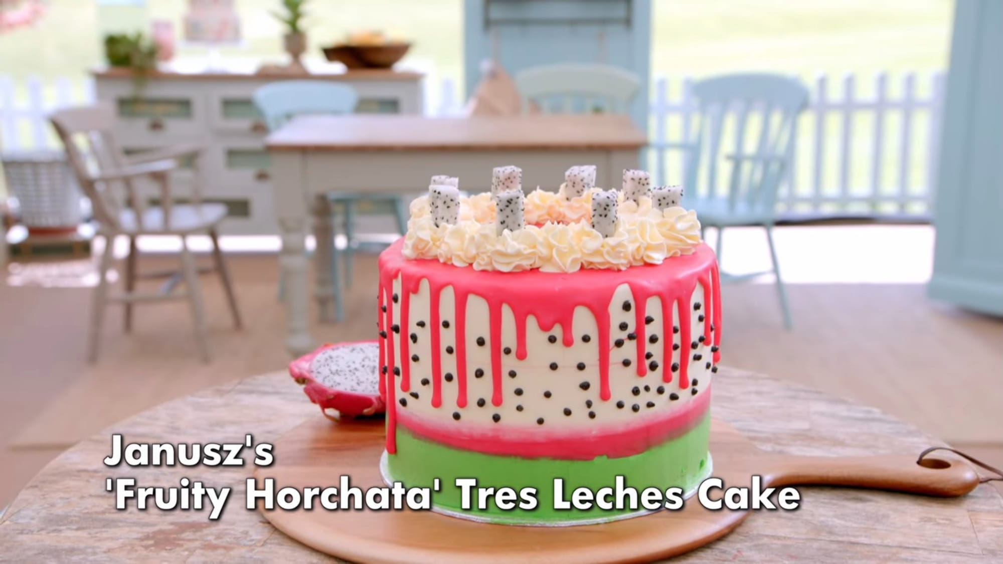 The Great British Baking Show Collection 10, Mexican Week's Janusz's ‘Fruity Horchata’ Tres Leches Cake Showstopper