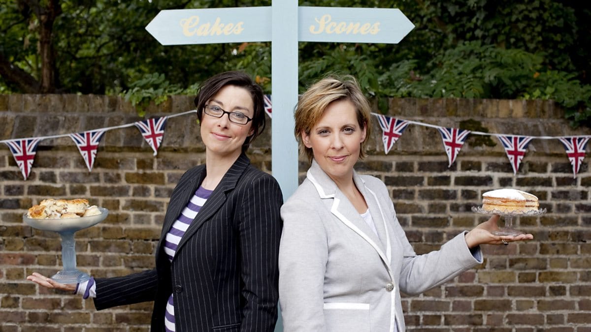 Sue Perkins and Mel Giedroyc, original hosts of The Great British Bake Off