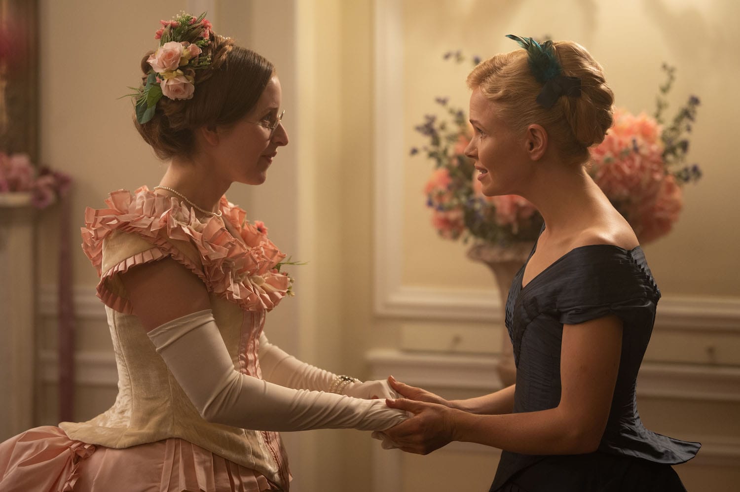 Kate Phillips and Jessie Cave in "Miss Scarlet &amp; the Duke' Season 2