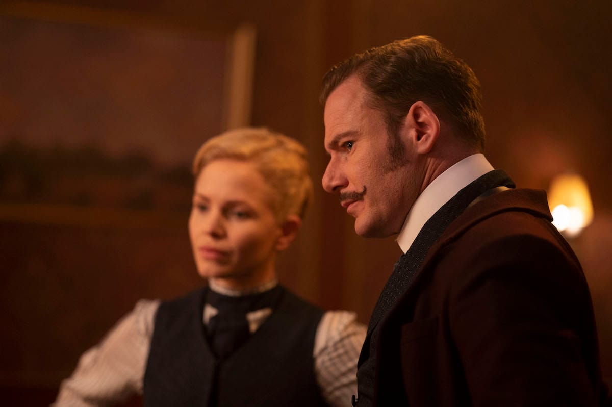 Kate Phillips and Felix Scott in "Miss Scarlet &amp; the Duke' Season 3