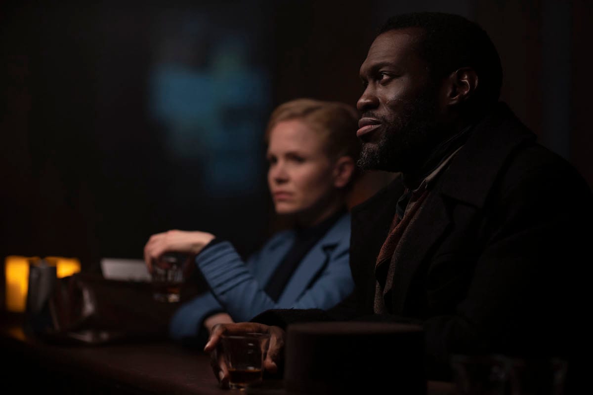 Kate Phillips and Ansu Kabia in "Miss Scarlet & the Duke" Season 3