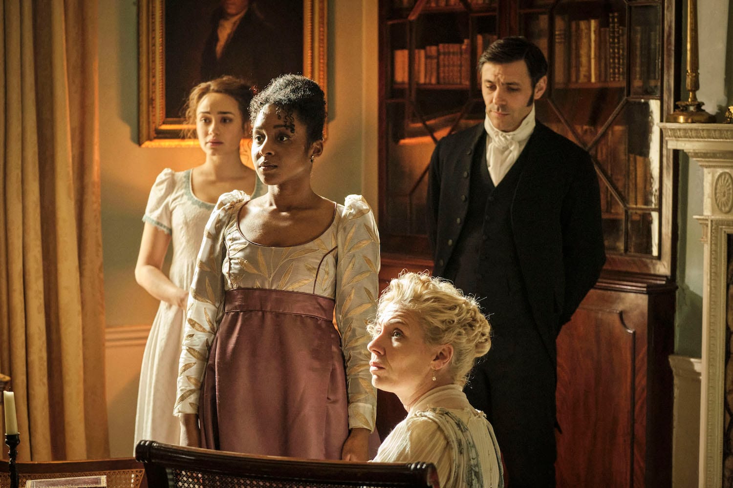 Crystal Clarke, Rose Williams, Liam Garrigan, and Kate Ashfield in "Sanditon" Season 3