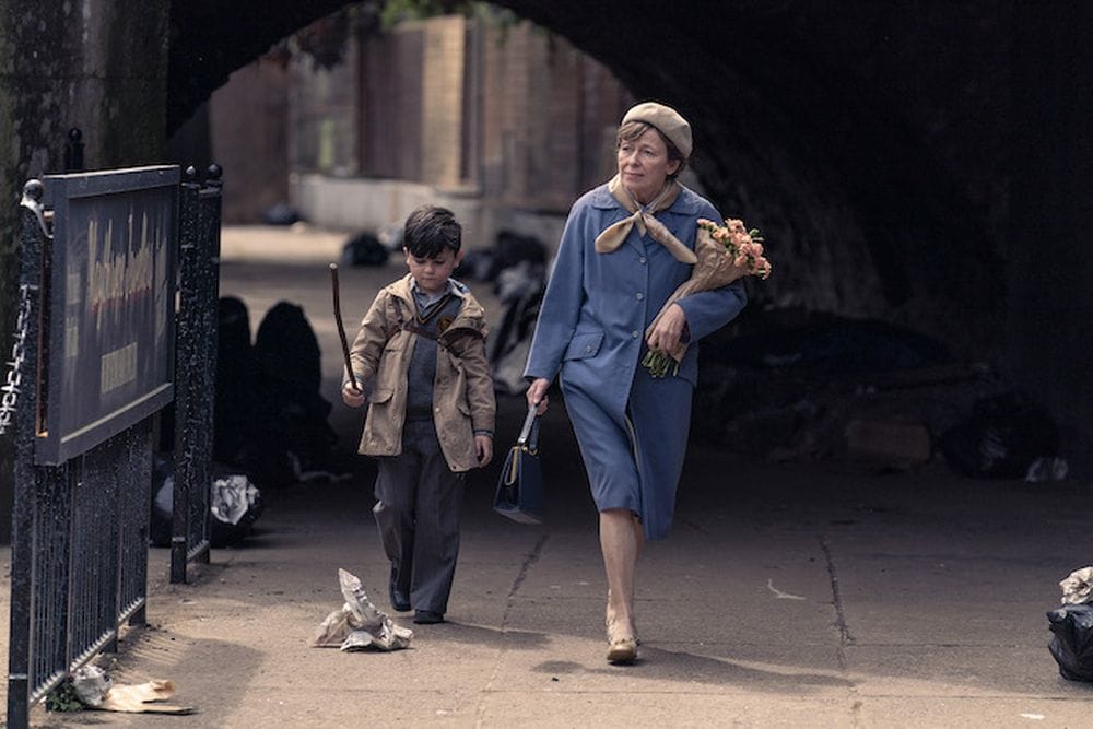 Drawn together by loneliness, the odd couple: Darren (Sami Amber) and Miss Wharton (Tilly Vosburgh) in 'Dalgliesh' Season 1 "A Taste For Death"