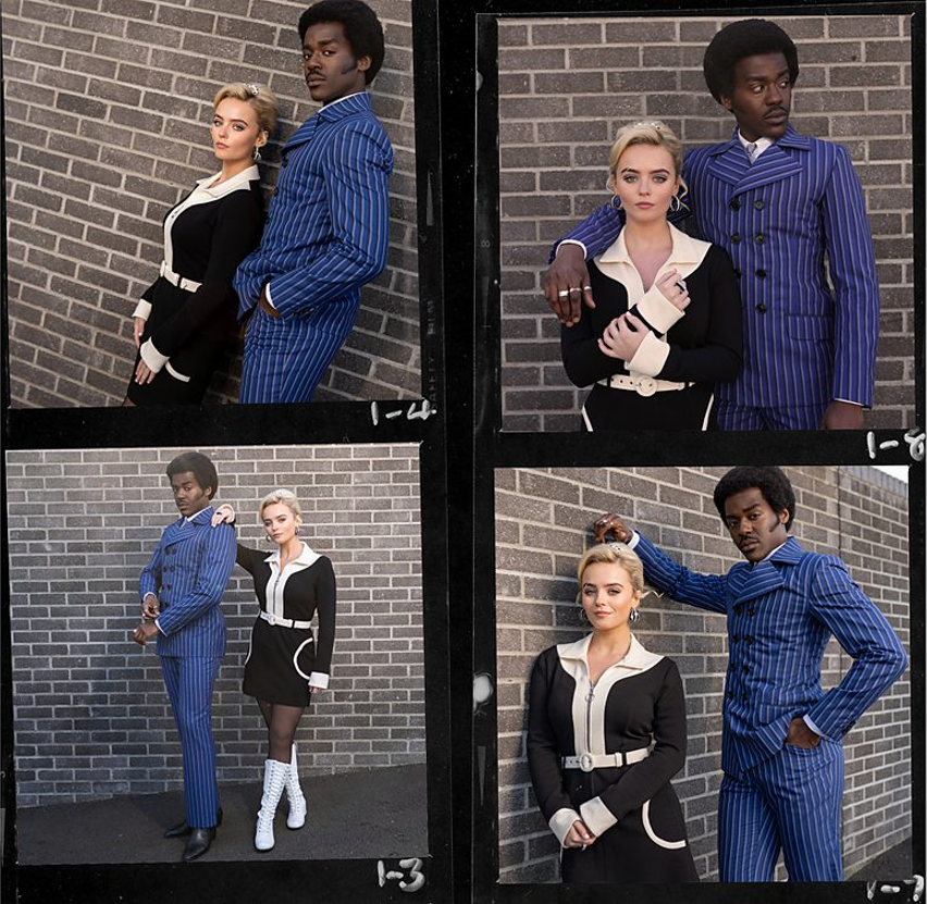 The Doctor (Ncuti Gatwa) and Ruby Sunday (Millie Gibson) suit up for the swinging 60s