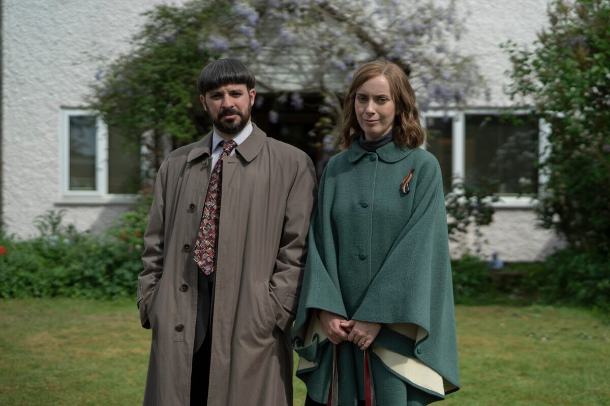 Simon Bird and Kate O'Flynn in "Everyone Else Burns"&nbsp;