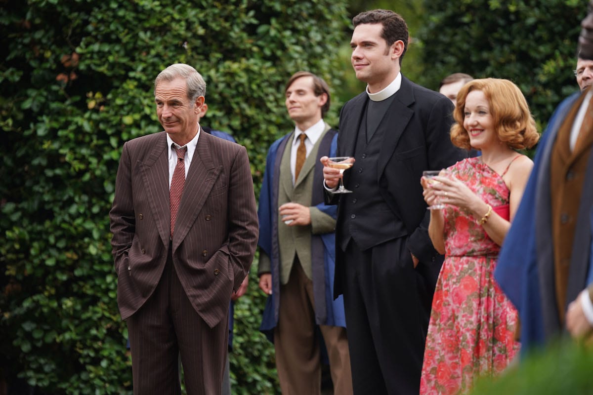 Tom Brittney, Robson Green and Kacey Ainsworth in "Grantchester" Season 8 