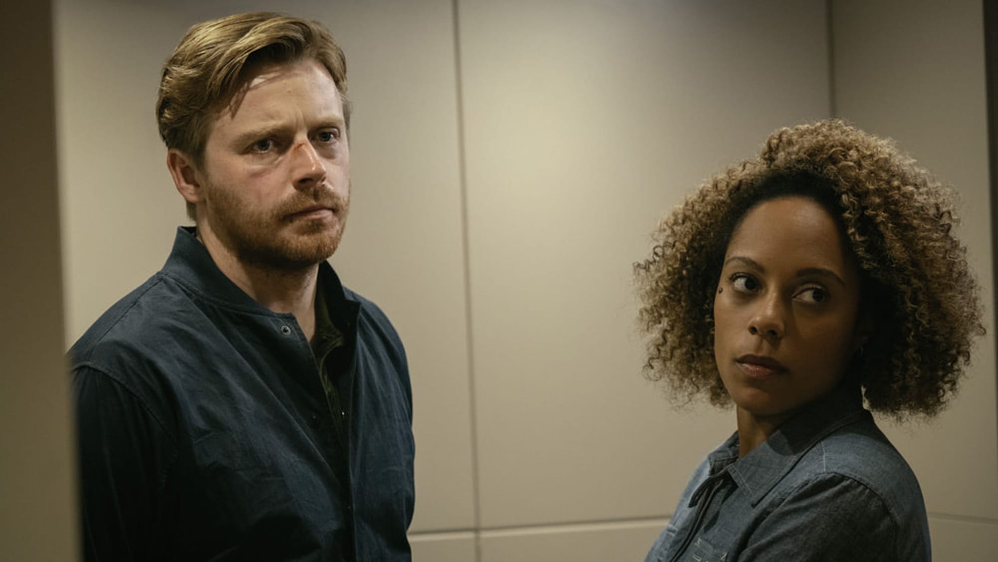 Jack Lowden as River Cartwright and Rosalind Eleazar as Louisa Guy in&nbsp;Slow Horses Season 3