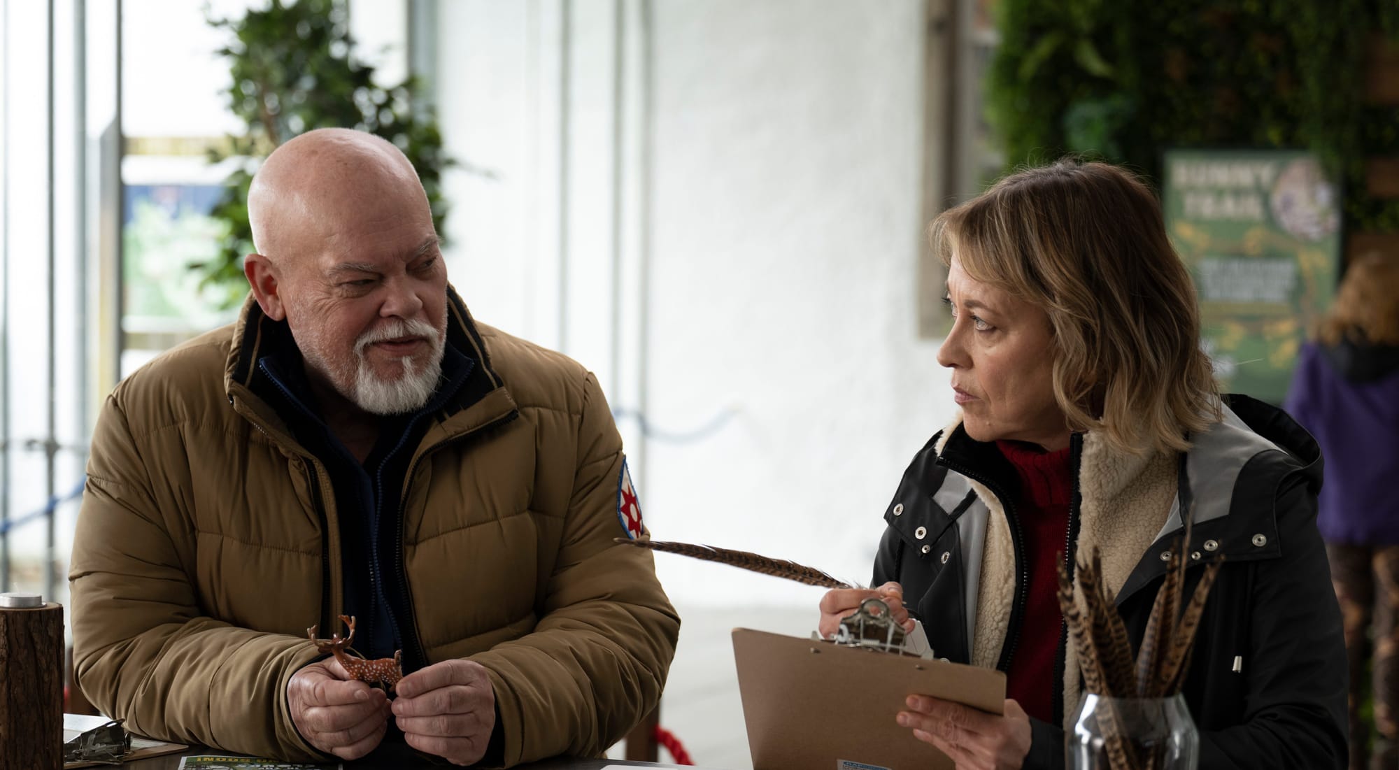 Sven Henriksen as Magnus Strandhed and Nicola Walker as DI Annika Strandhed in 'Annika' Season 2