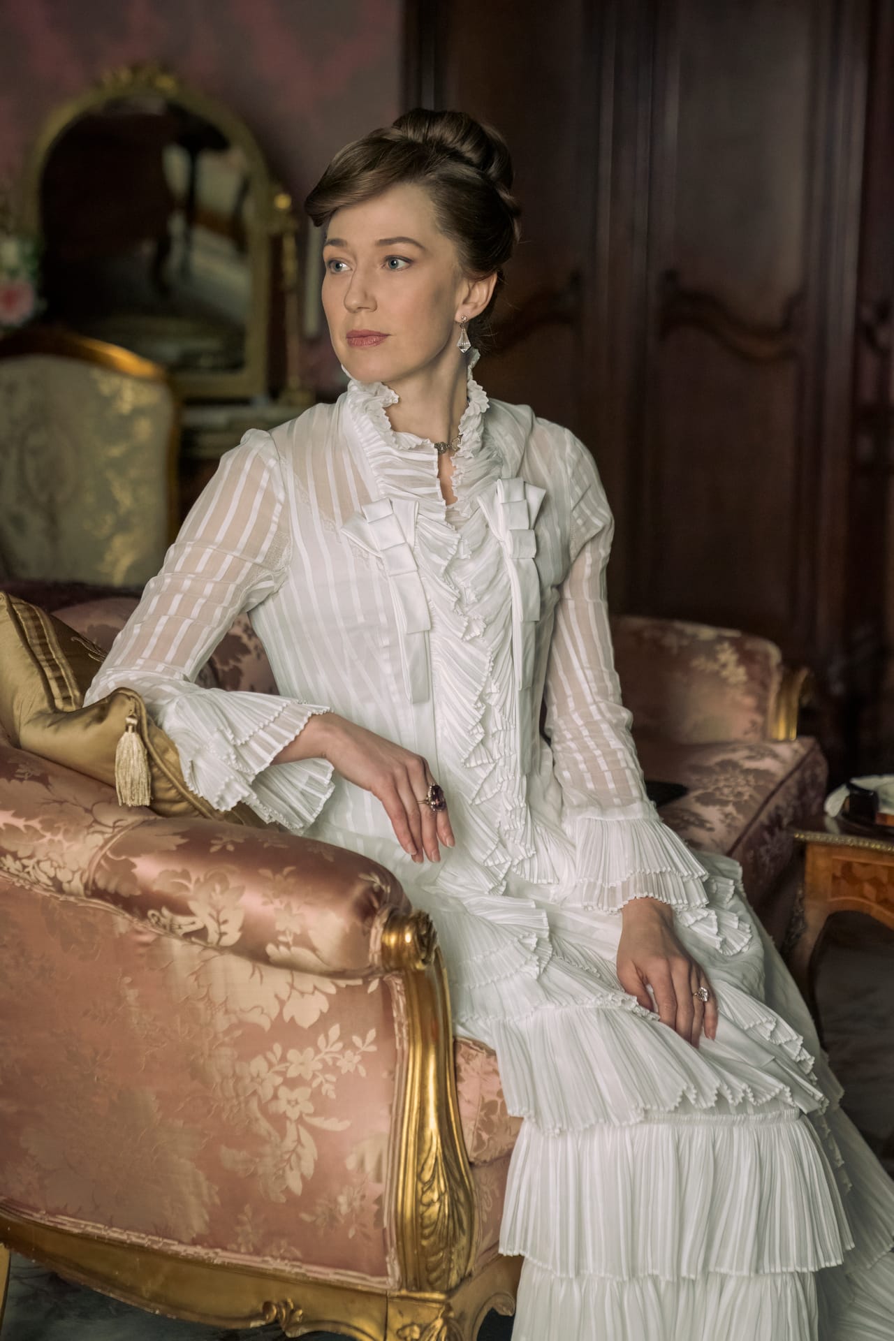 Carrie Coon as Bertha Russell in 'The Gilded Age' Season 2