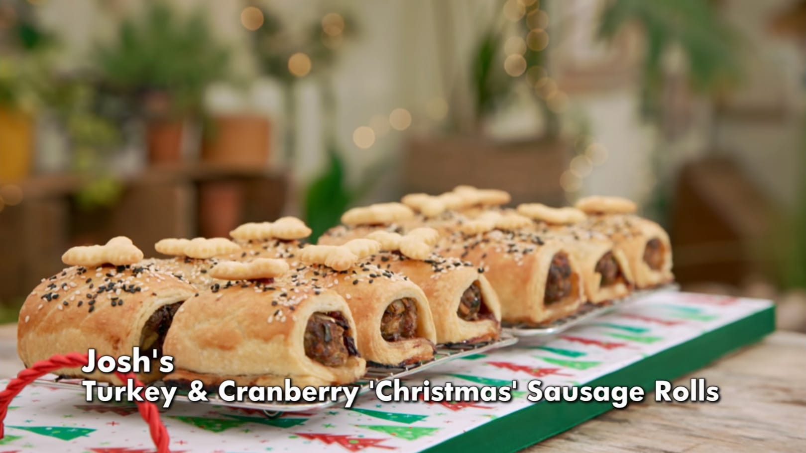 Josh's Turkey &amp; Cranberry Christmas Sausage Rolls Signature from The Great British Baking Show Season 14's "Party Week"