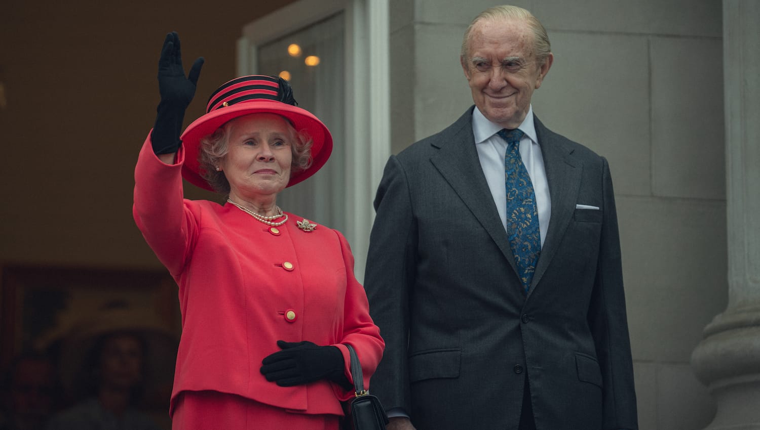 Imelda Staunton and Jonathan Pryce in "The Crown" Season 6