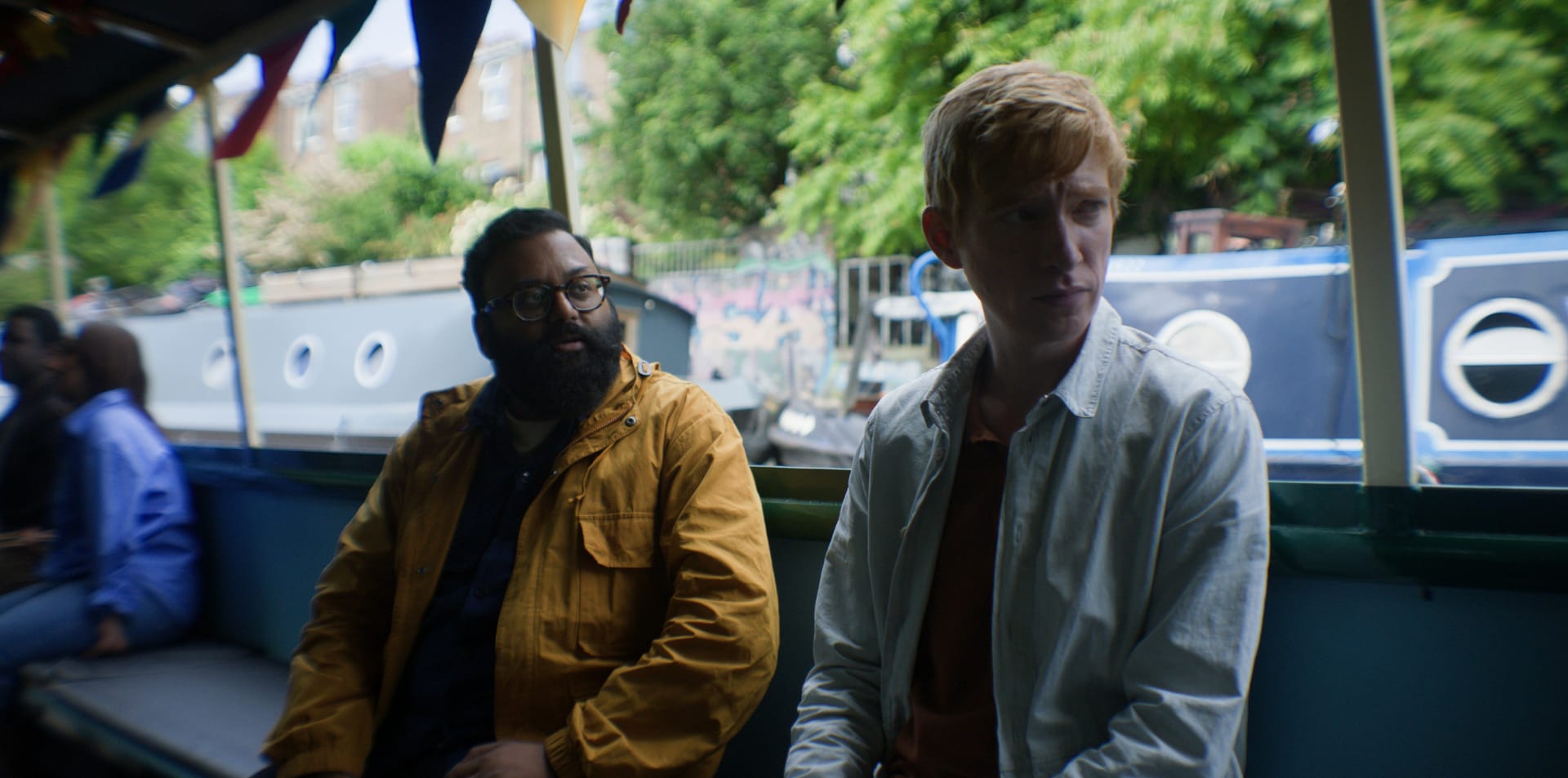 Sunil Patel as Paul and Domhnall Gleeson as Jack in Alice & Jack