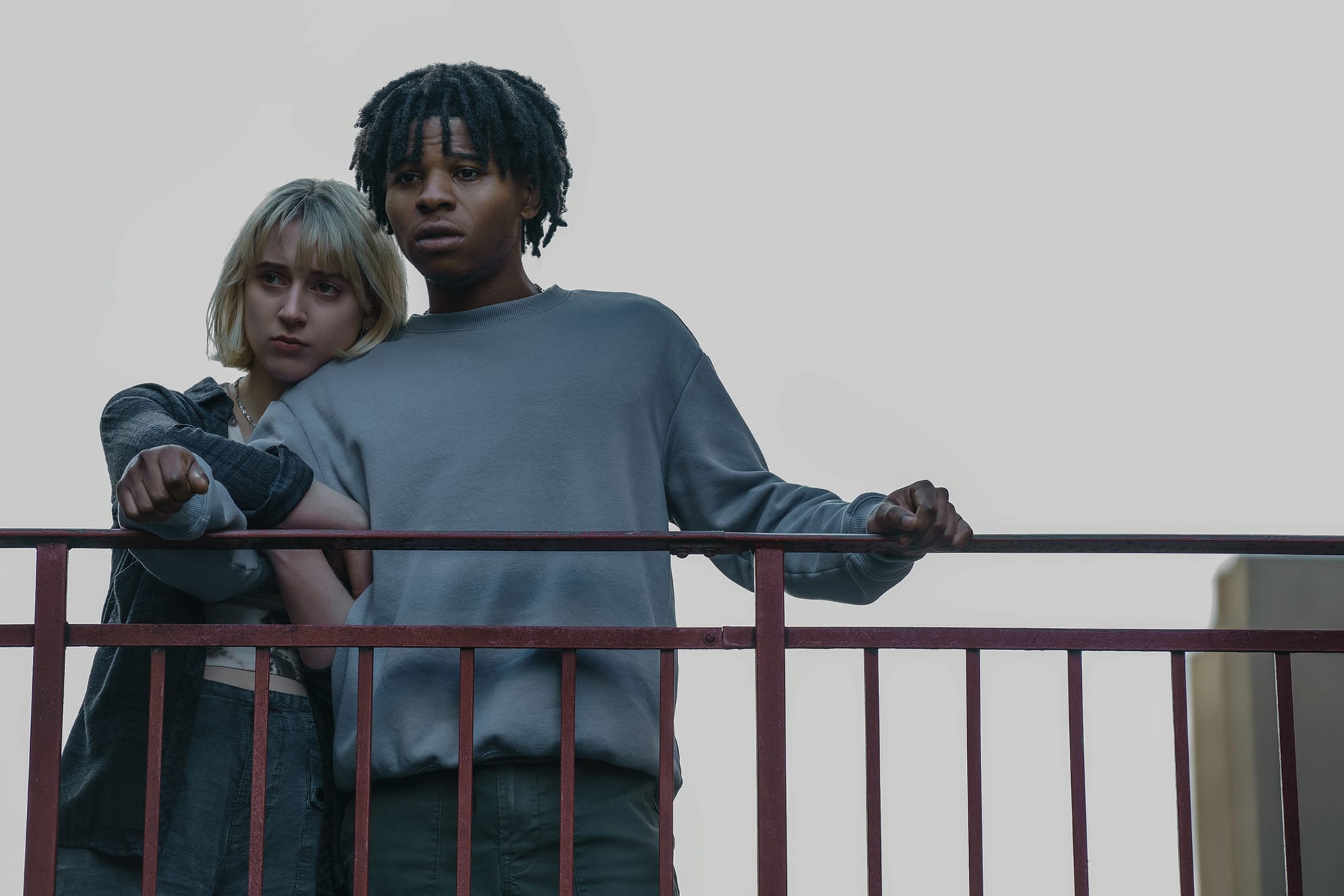 Maisie Ayres as Lisa and Rasaq Kukoyi as Patrick in Criminal Record