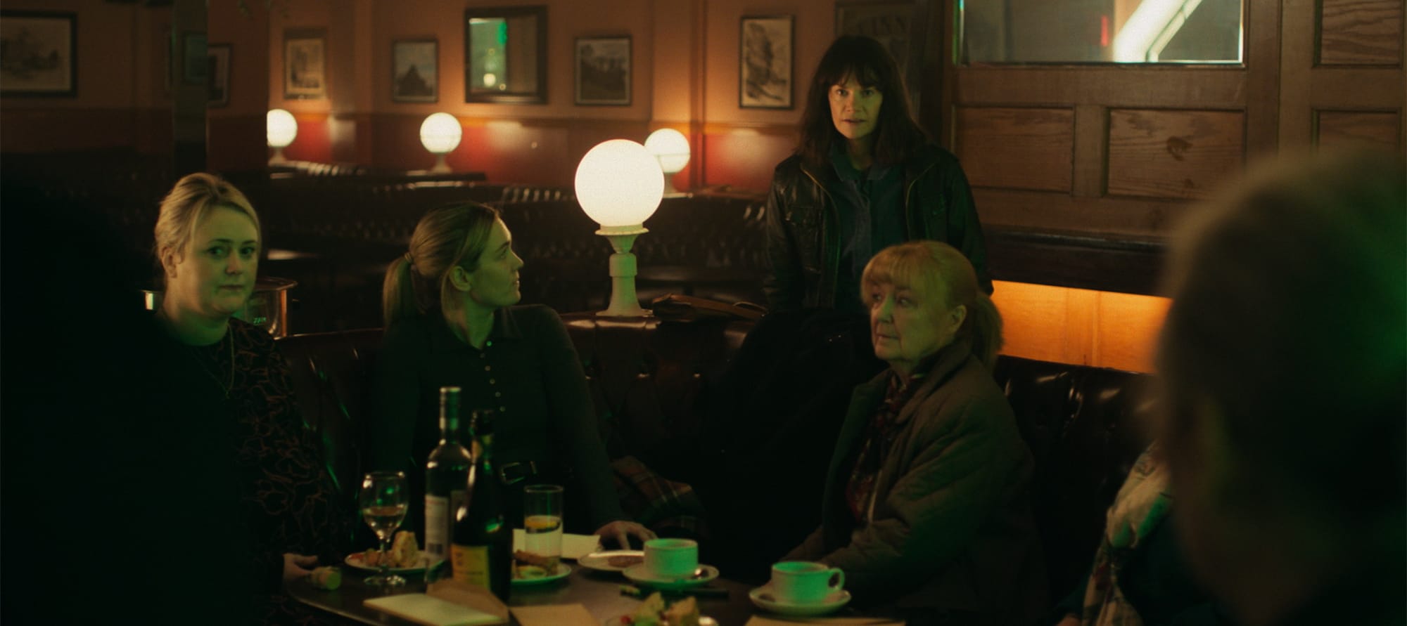 Philippa Dunne as Niamh, Lynn Rafferty as Anna, Ruth Wilson as Lorna, and Ann Kent as Deirdre in The Woman in the Wall