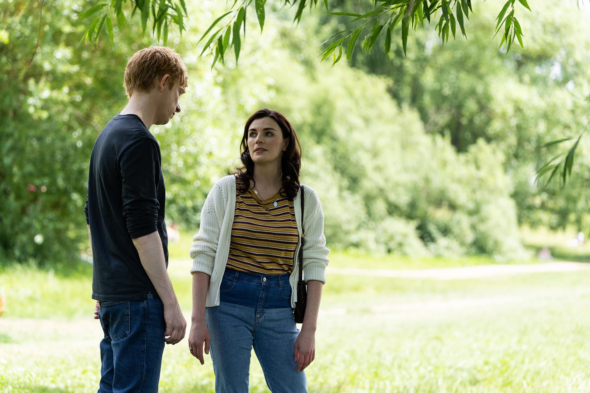 Domhnall Gleeson as Jack, Aisling Bea as Lynn in 'Alice & Jack'