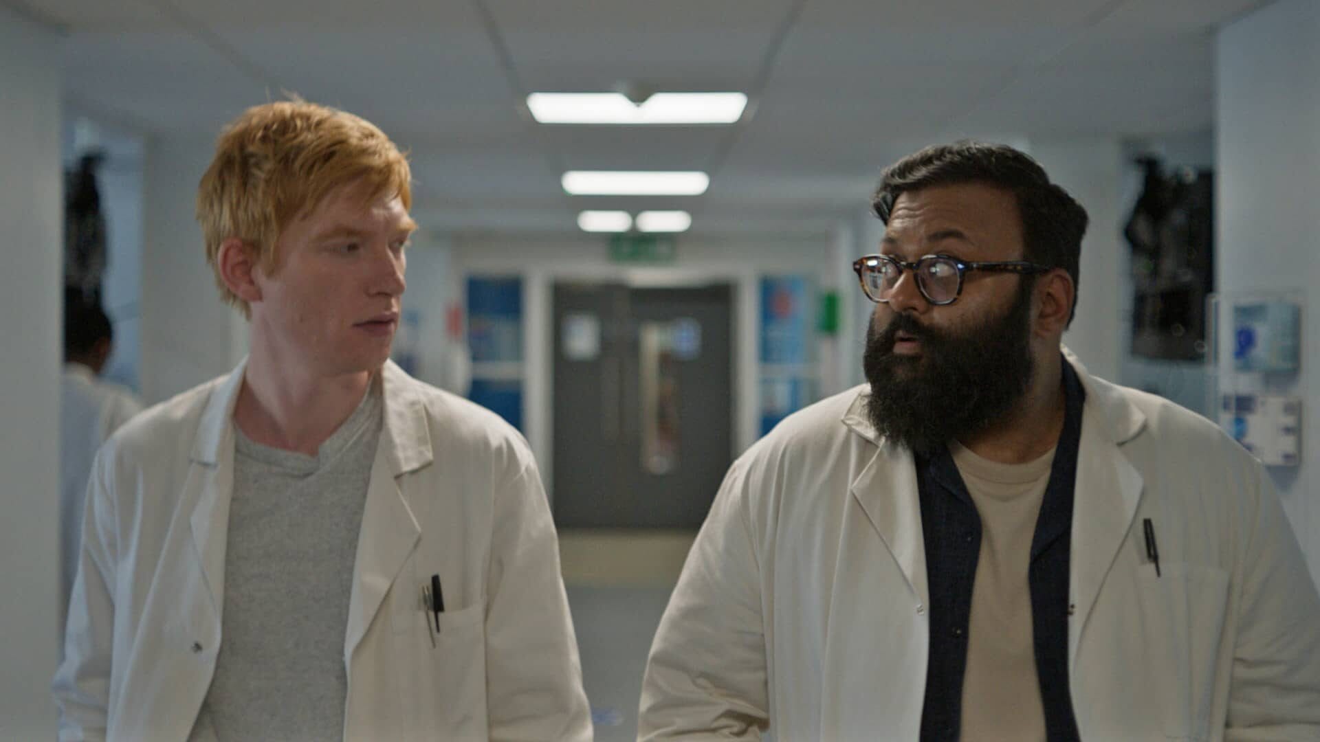 Sunil Patel as Paul and Domhnall Gleeson as Jack in 'Alice & Jack'