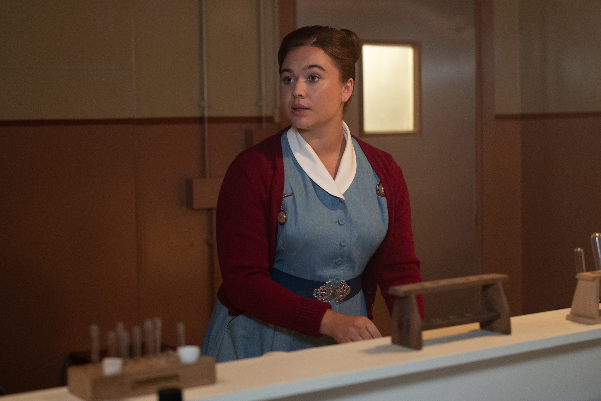 Megan Cusack as Nurse Nancy Corrigan in 'Call the Midwife' Season 13