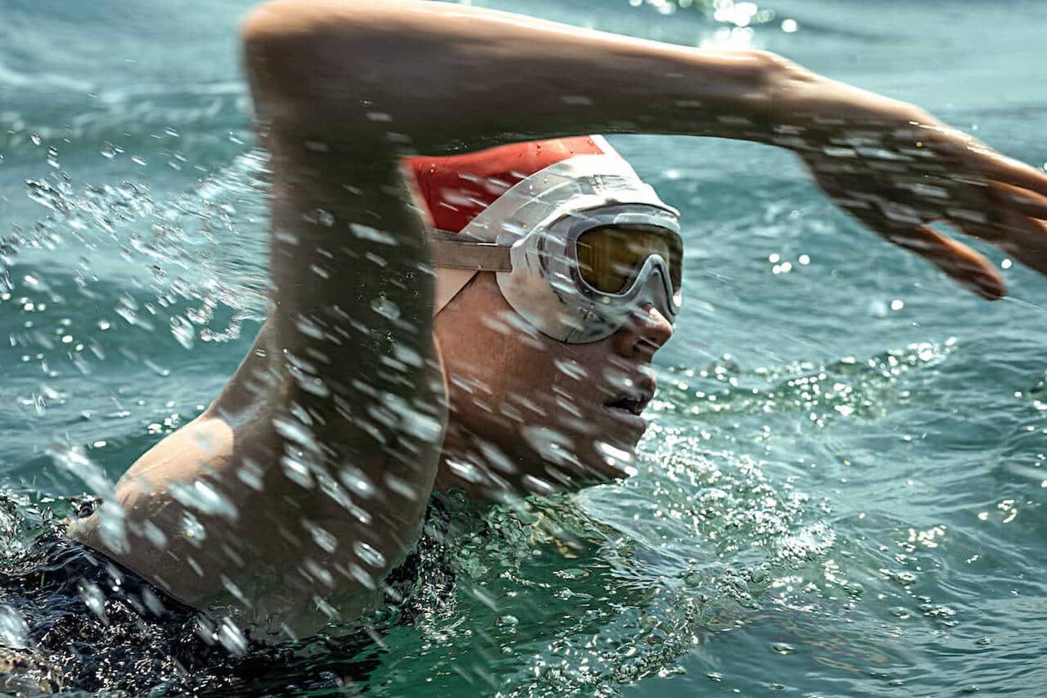 Daisy Ridley in "Young Woman and the Sea"