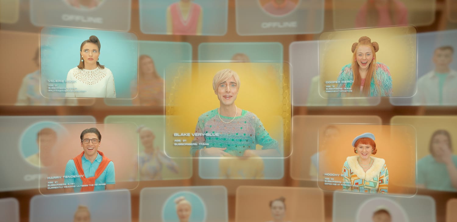 Some of the residents of Finetime in "Dot and Bubble"