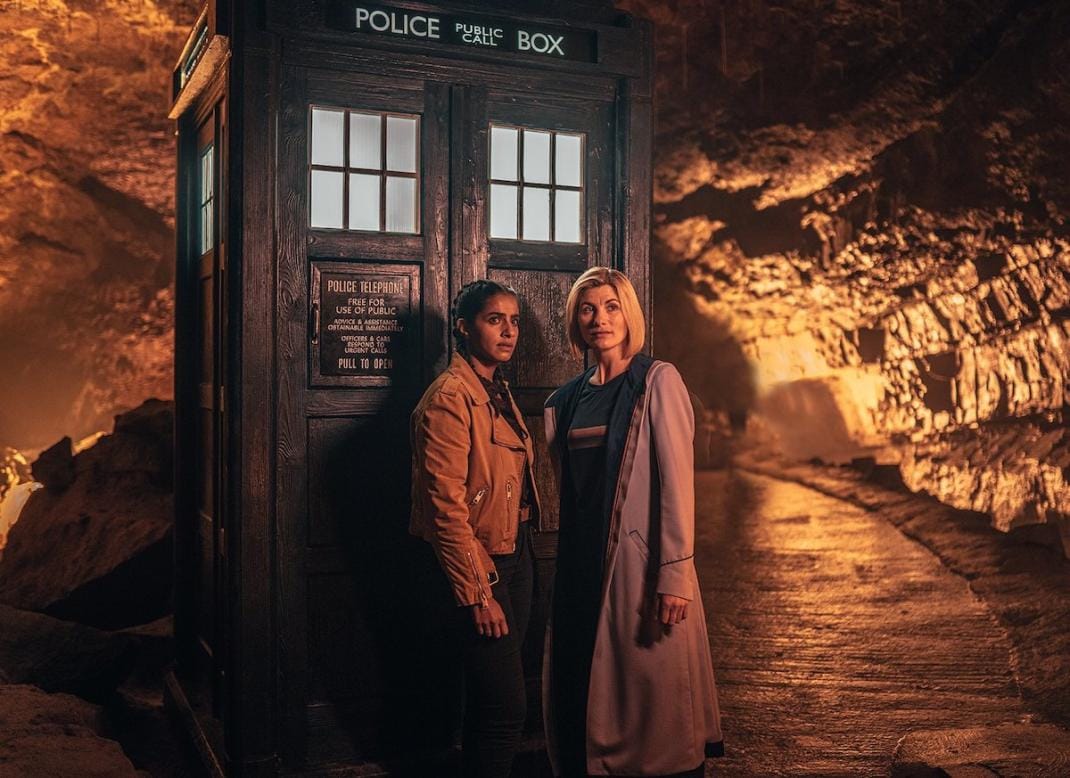 Jodie Whittaker and Mandip Gill in "The Power of the Doctor"