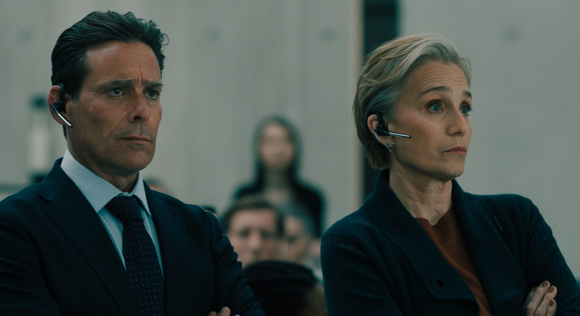 Kristin Scott Thomas and James Callis in 'Slow Horses' Season 4