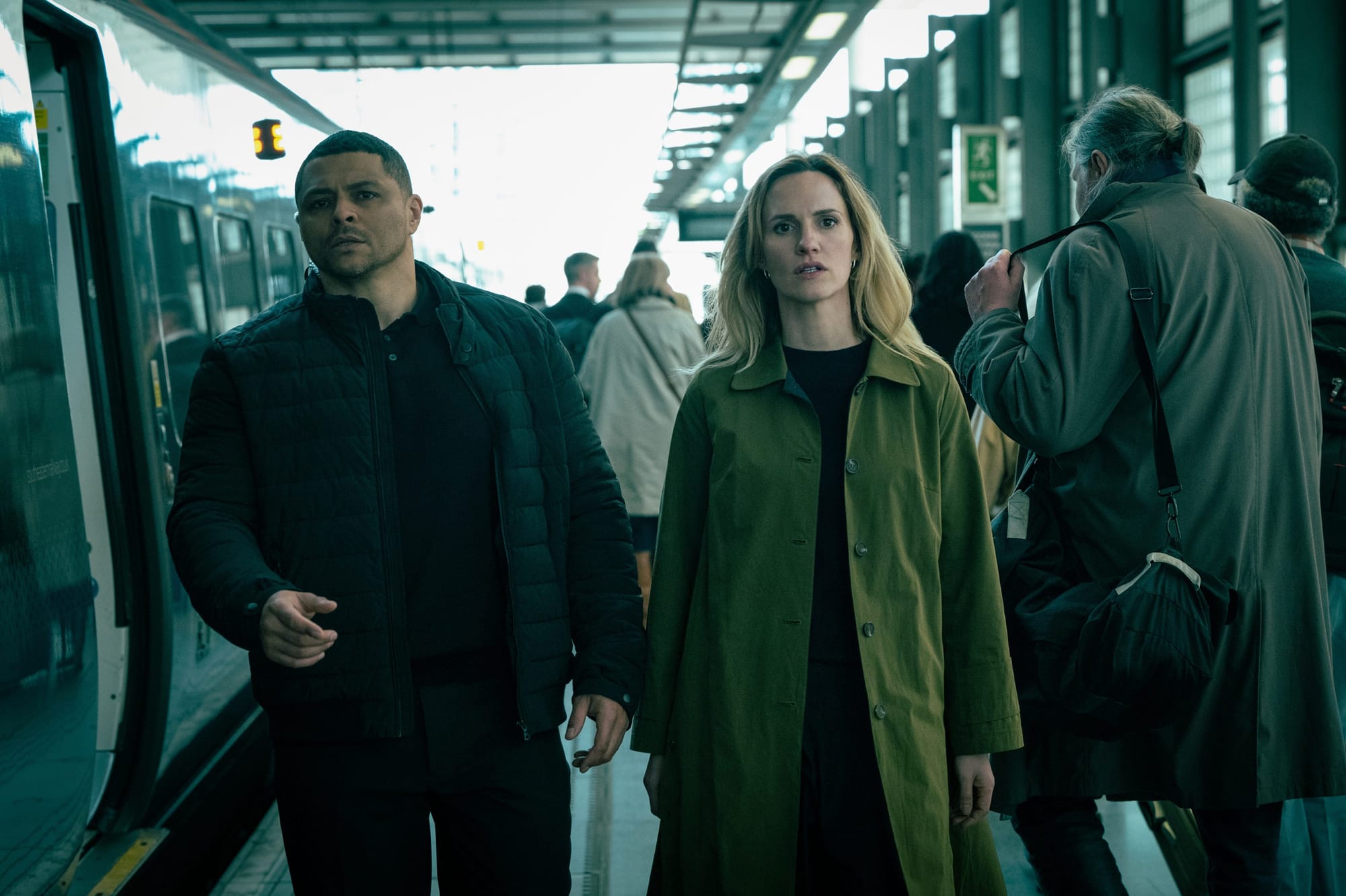 Leroy Kincaide and Ruth Bradley in Slow Horses Season 4