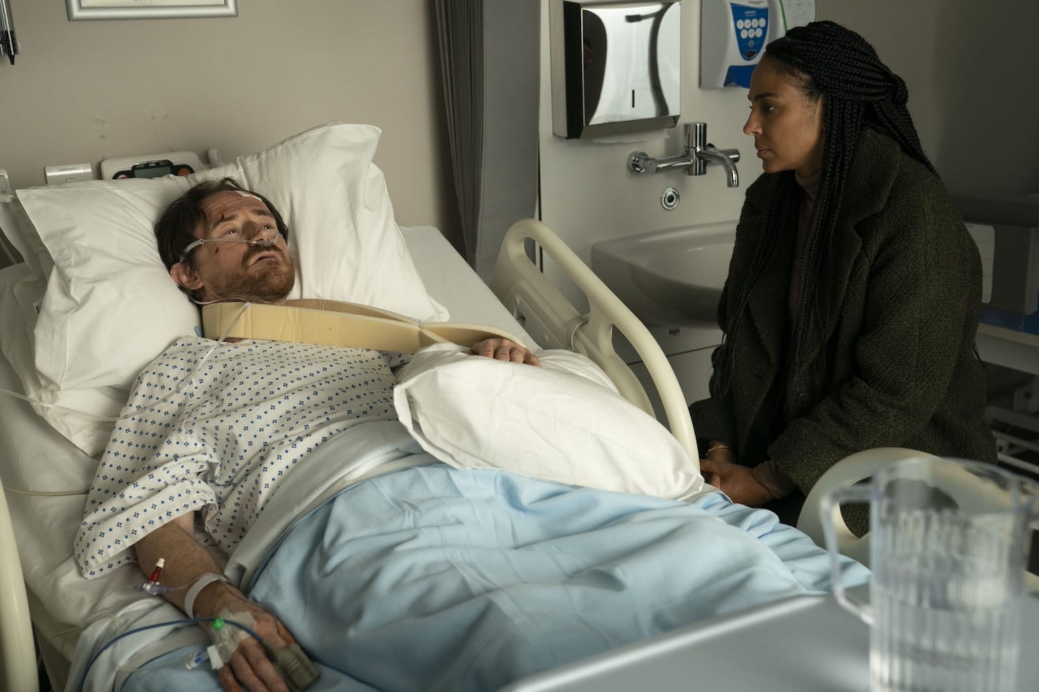 Henry Wicks (Ben Crompton) and Francine Bridge (Marsha Thomason).