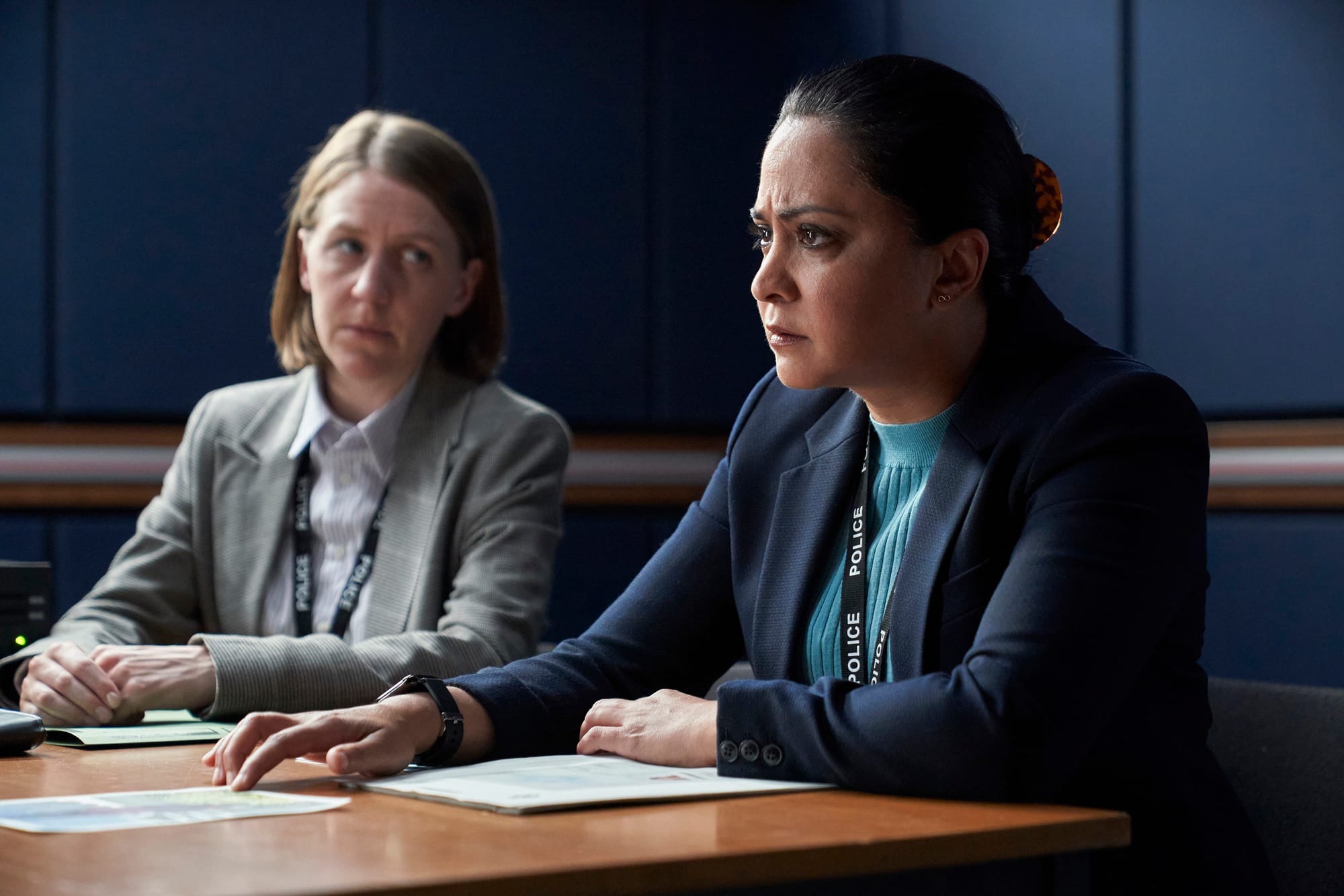 Gemma Whelan as DCI Henderson, Parminder Nagra as DI Ray in 'D.I. Ray' Season 2