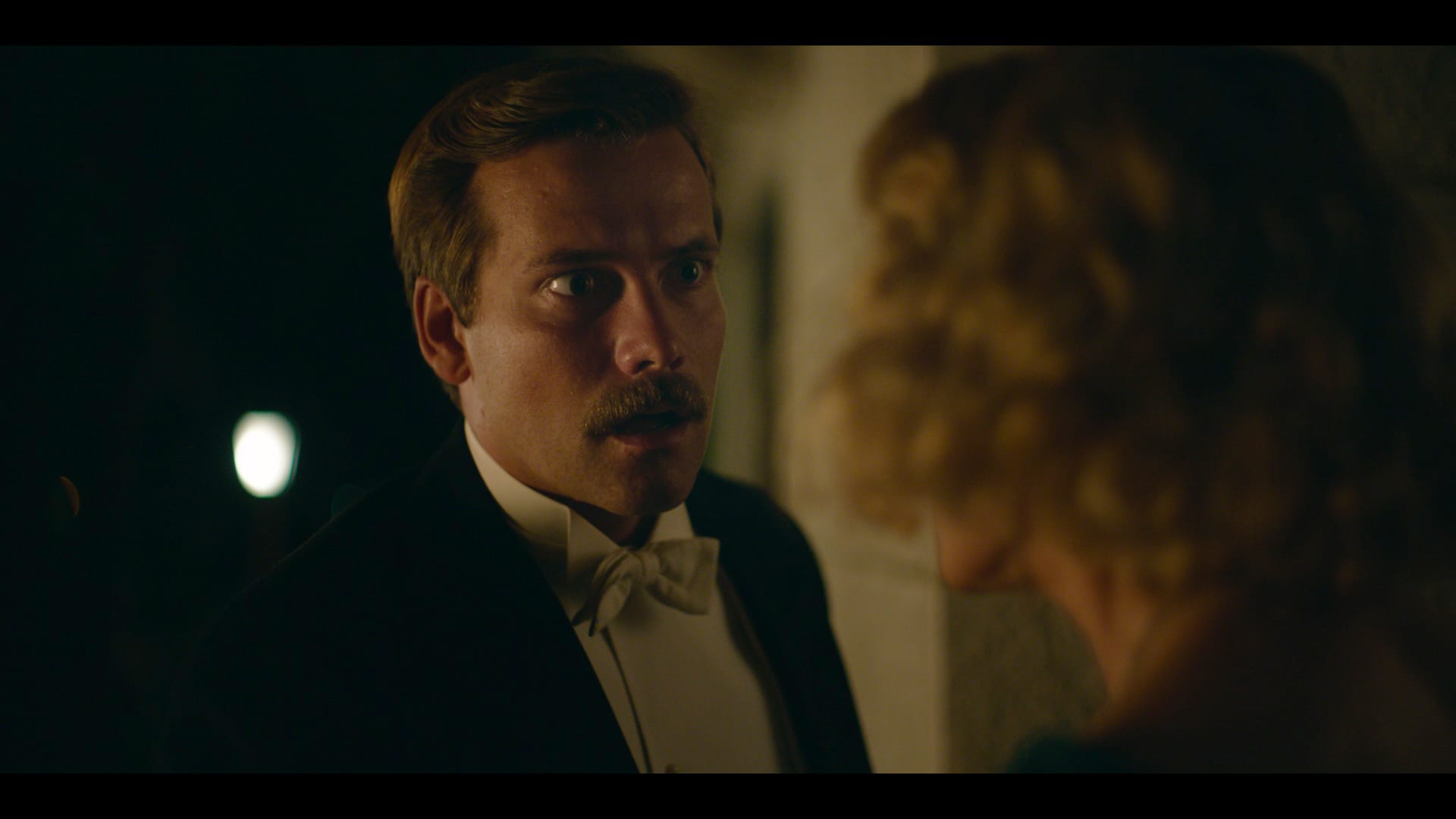 Natascha McElhone as Bella and Oliver Dench as Lucian in 'Hotel Portofino' Season 3