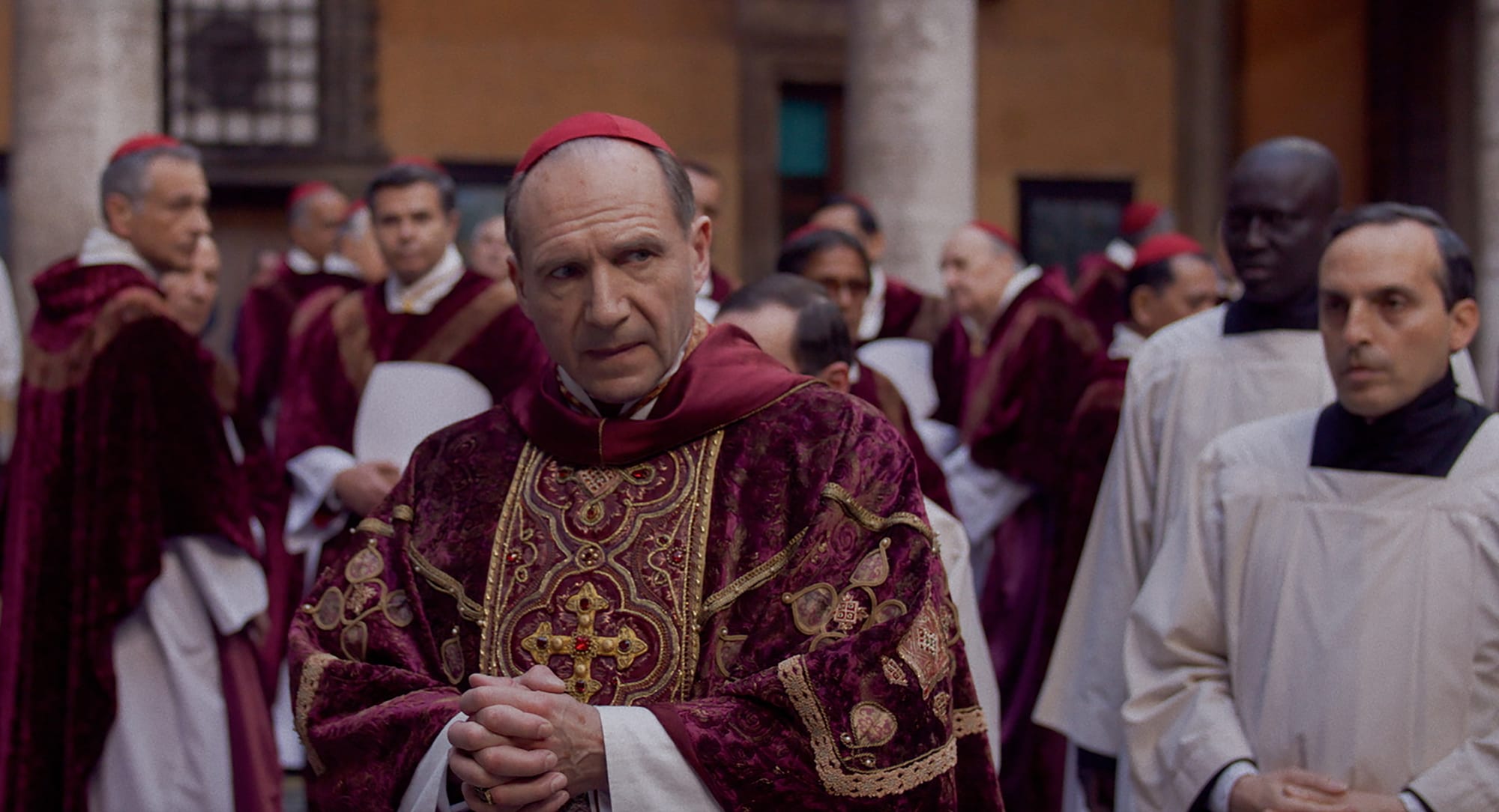 Ralph Fiennes stars as Cardinal Lawrence in "Conclave"