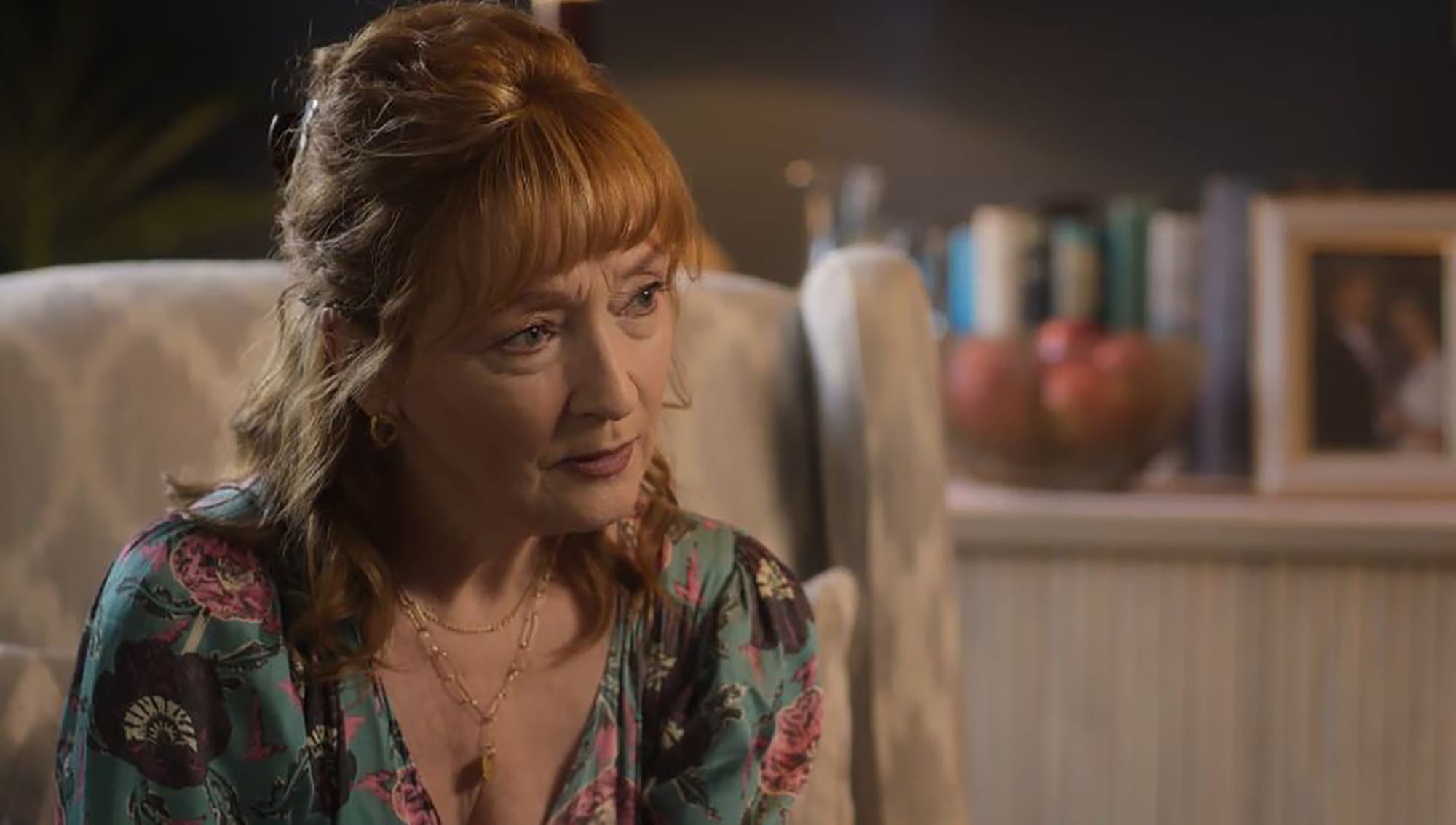 Lesley Manville as Susan in 'Moonflower Murders'