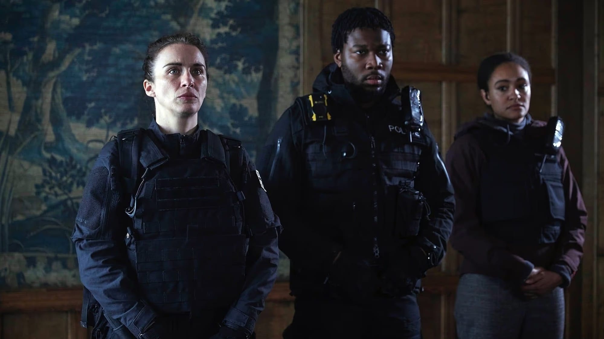 Vicky McClure as Lana, Eric Shango as Danny, and Natalie Simpson as Helen in 'Trigger Point' Season 2