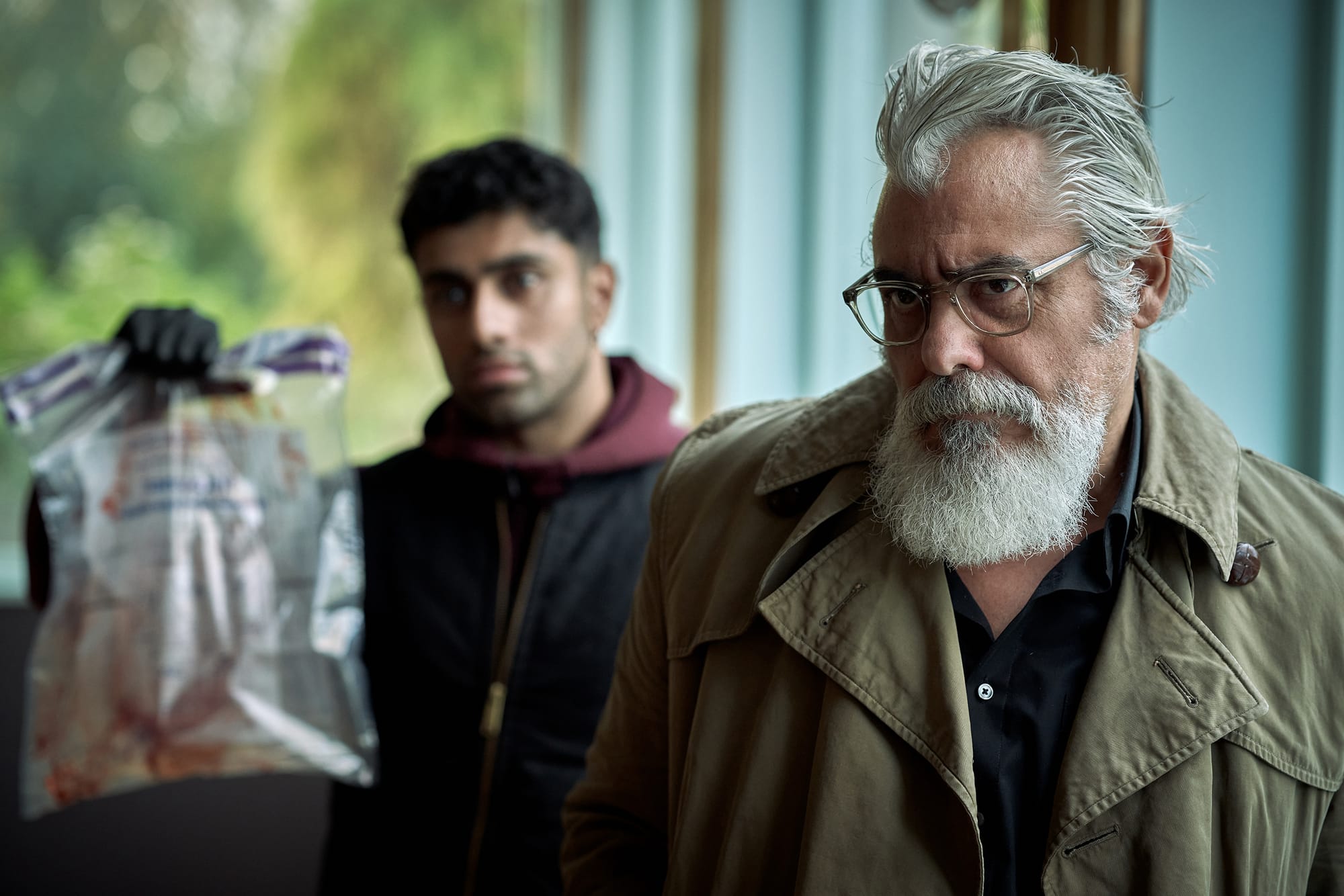 Darrell D'Silva as Hendrik and Azan Ahmed as Eddie in 'Van der Valk' Season 4