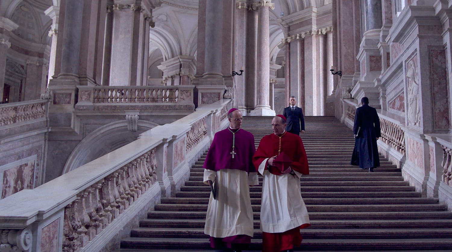 Ralph Fiennes and Brian F. O'Byrne in "Conclave"