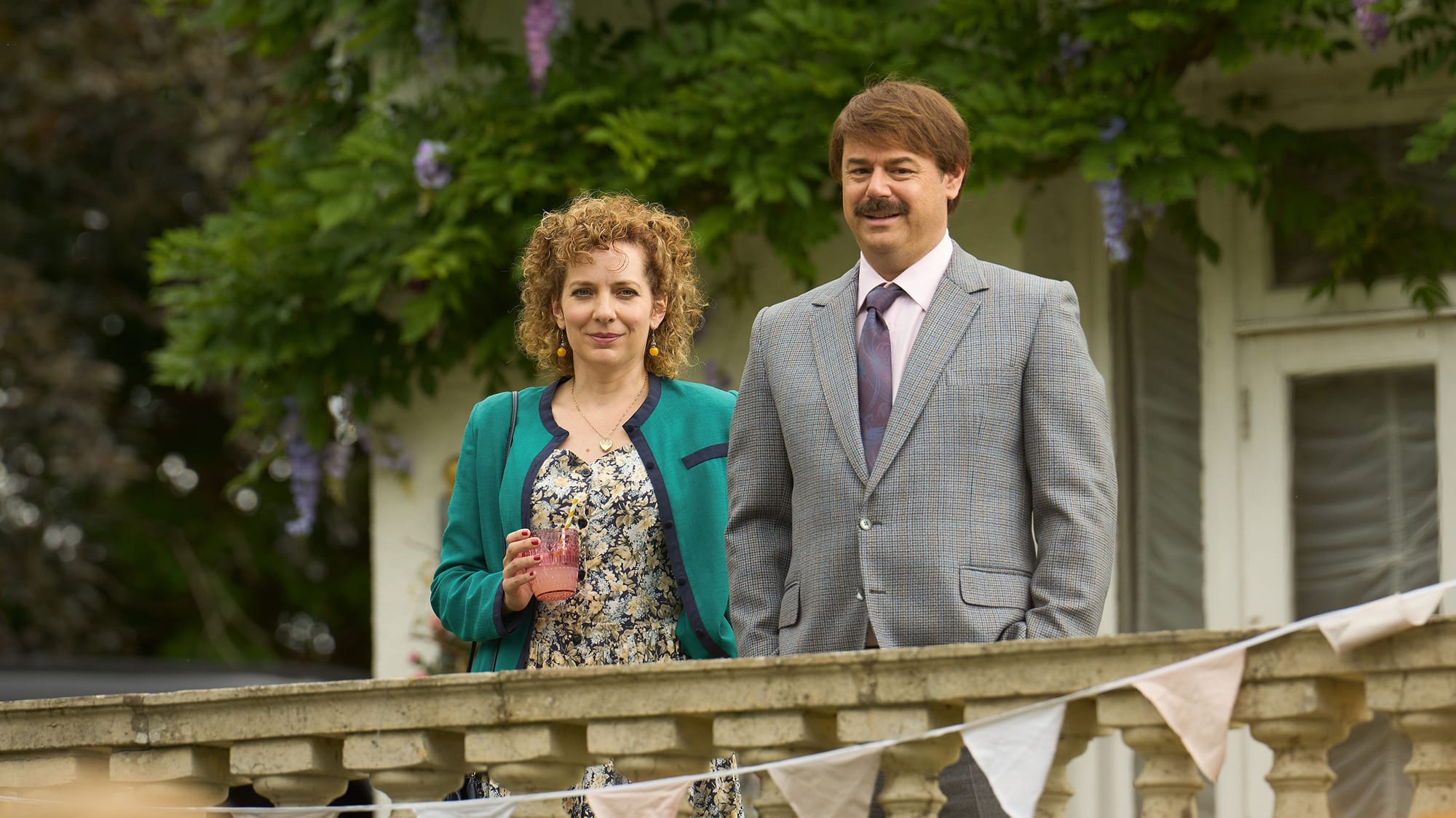 Katherine Parkinson as Lizzie Vereker and Danny Dyer as Freddie Jones in 'Rivals'